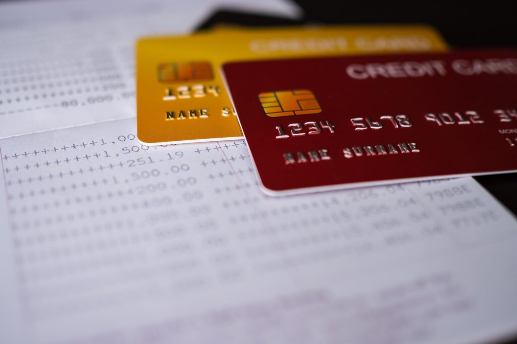 Credit card on book bank